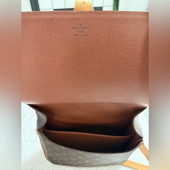 Authentic Louis Vuitton Cartouchiere  Brown Tan Monogram Crossbody Bag - Picture 11 of 16
